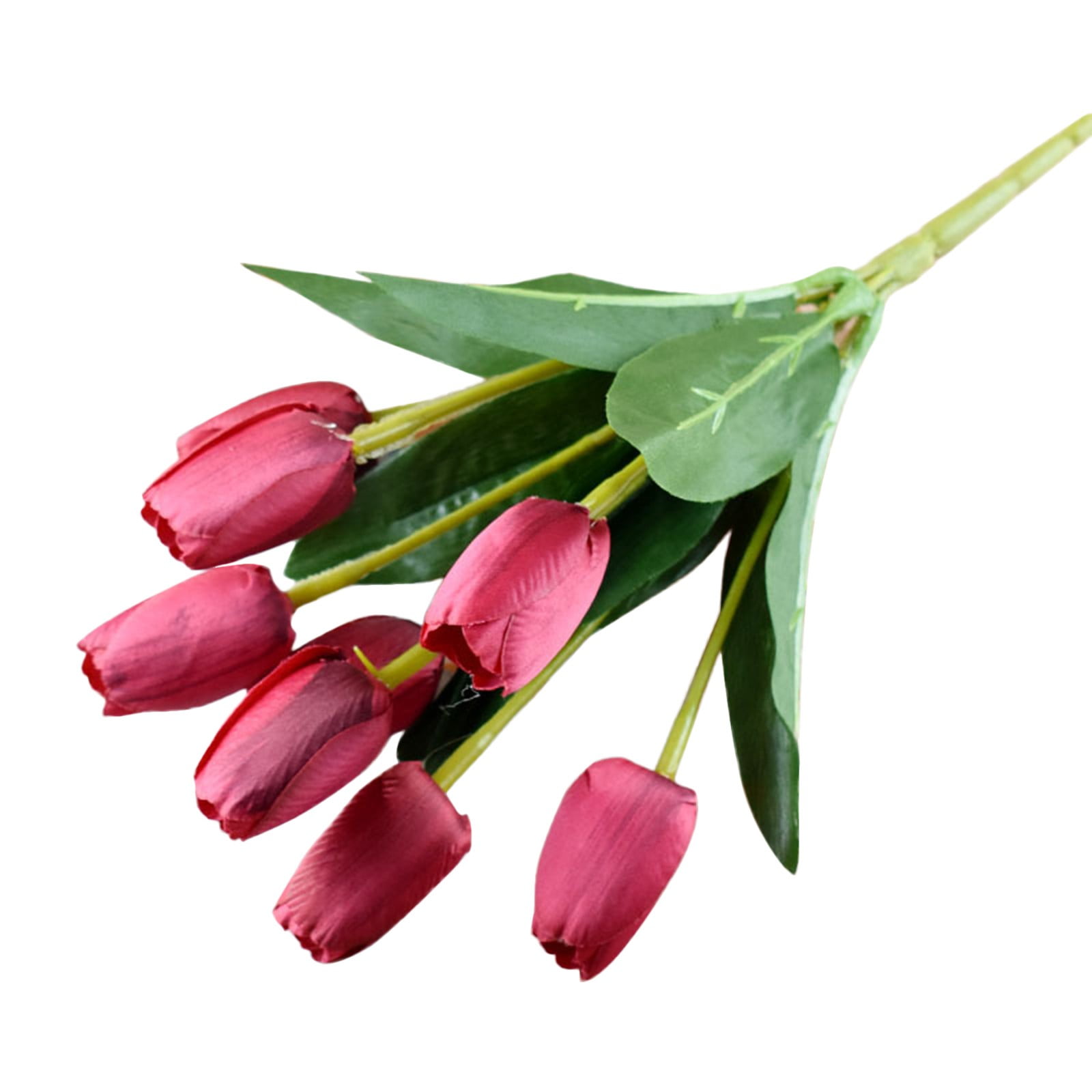 JeashCHAT Fake Tulips Flowers Clearance, 9 Heads Artificial Latex