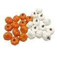 thumbnail image 1 of JeashCHAT Fall Artificial Mini Pumpkins Harvest Cute Simulation Small Pumpkins for Halloween Thanksgiving Office Home Kitchen Garden Decor, 12 Orange 12 White, 1 of 7