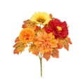thumbnail image 1 of JeashCHAT Fall Decor Artificial Maple Leaves Sunflower Hydrangea Flowers Bouquet 13.78 Inch Silk Flowers for Thanksgiving Decorations Home Table Centerpiece, 1 of 6