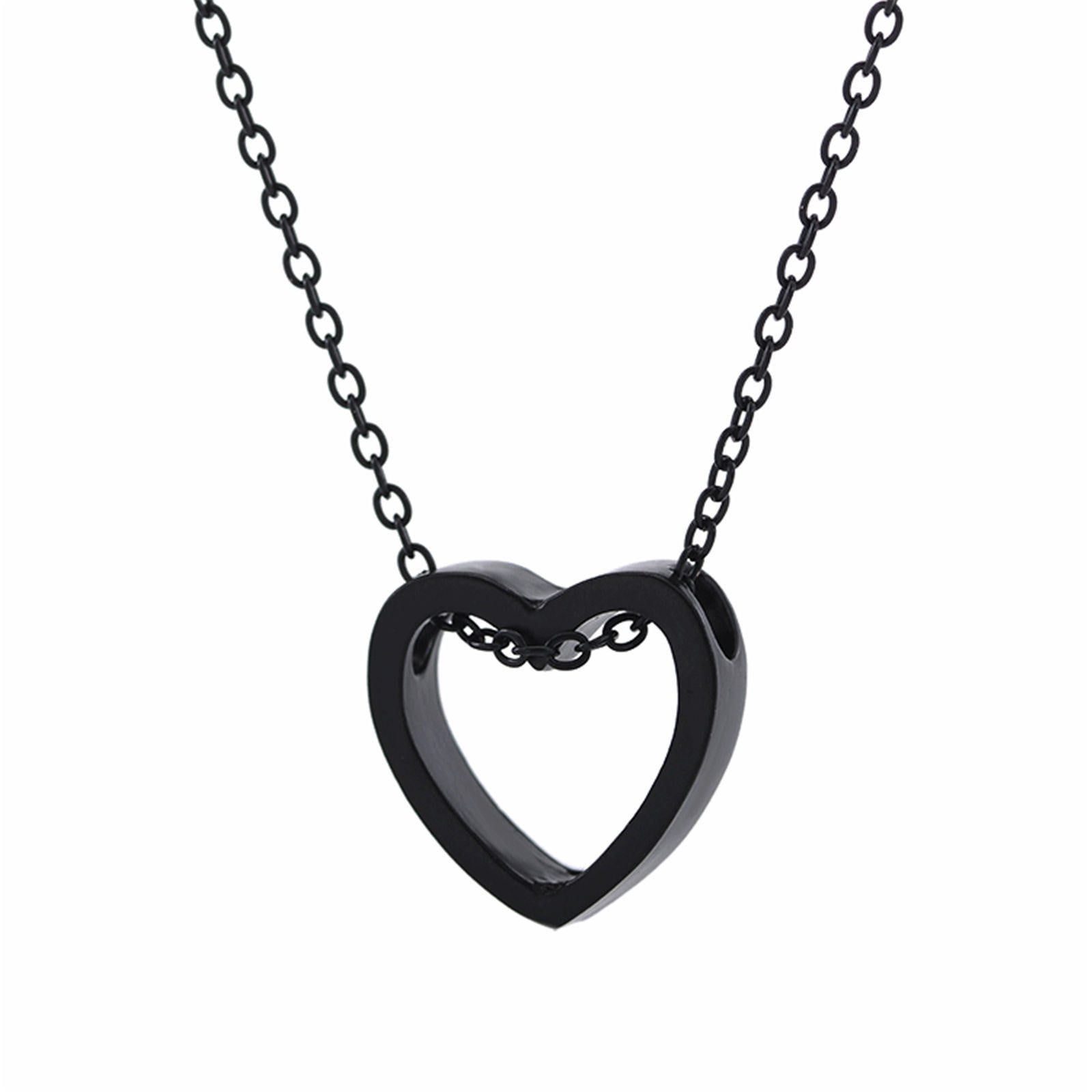 JeashCHAT Fashion Women Heart Pendant Charm Necklace Jewelry Alloy