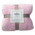 thumbnail image 1 of JeashCHAT Flannel Blanket Fleece Blanket for Sofa Couch Bed Soft Warm Plaid Fleece Bed Blanket Large Mesh Flannel Blanket Breathable, Pink, 28 x 39 Inches, 1 of 5