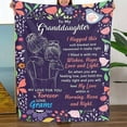 thumbnail image 1 of JeashCHAT Flannel Blanket Granddaughter Gift from Grandma Grandpa, Christmas Gifts for Granddaughter, Granddaughter Message Letter Blanket for Birthday Graduation Wedding Gifts, 40"x50", 1 of 1