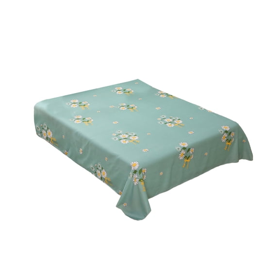 JeashCHAT Floral Flat Sheet, Beautiful Flower Print Bed Sheet, Soft Breathable Comfortable Top Sheet Decorative Bedding for Bedroom, 78.74 x 90.55 Inches, Machine Washable