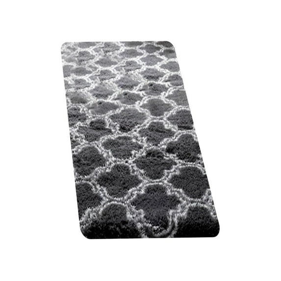 JeashCHAT Fluffy Runner Rug for Bedroom Living Room, Rectangle Shaggy Bedside Rug, Modern Geometric Ultra Soft Indoor Area Rug, Hallway Plush Carpet for Dorm Home Decor, Non Slip Backing, 23.6''x63''