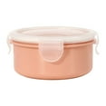 thumbnail image 1 of JeashCHAT Food Storage Container with Airtight Lid for Refrigerator, Leak Proof Round Lunch Bento Box Plastic Mini Food Storage Box Clearance, Pink, 1 of 4