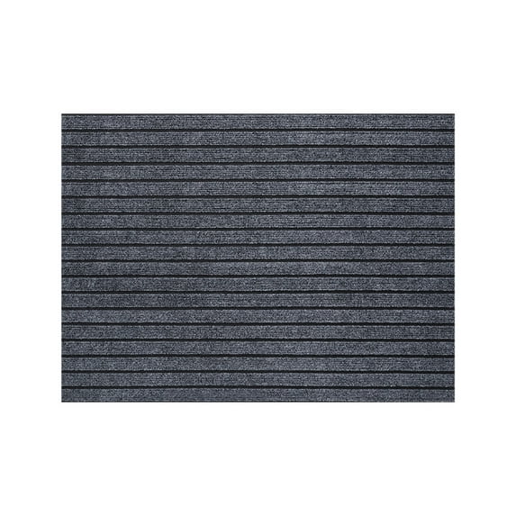 JeashCHAT Front Door Mat Indoor Outdoor Entrance, Solid Color Striped Doormat, Porch Welcome Floor Mat, Non Slip Low Profile Patio Entryway Mat Carpet Home Decor, 24" x 16"