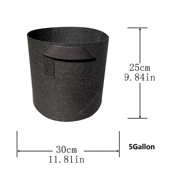 JeashCHAT Gallon Grow-bag Heavy Thickened Nonwoven Plant Fabric Pot with Handles