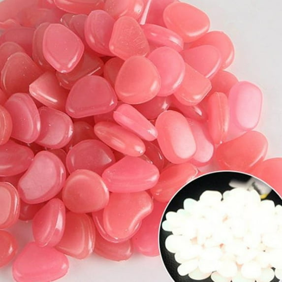 JeashCHAT Glow in The Dark Pebbles Luminous Stones Rocks For Garden Aquariums Decoration Clearance