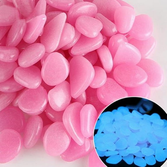 JeashCHAT Glow in The Dark Pebbles Luminous Stones Rocks For Garden Aquariums Decoration Clearance