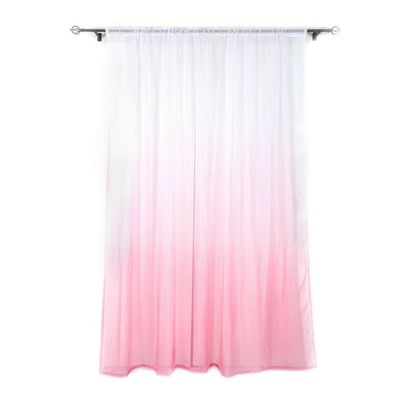 JeashCHAT Gradient Sheer Curtain , 78 x 39 Inches Lightweight Tulle Window Curtain Rod Pocket Drapes for Bedroom and Living Room