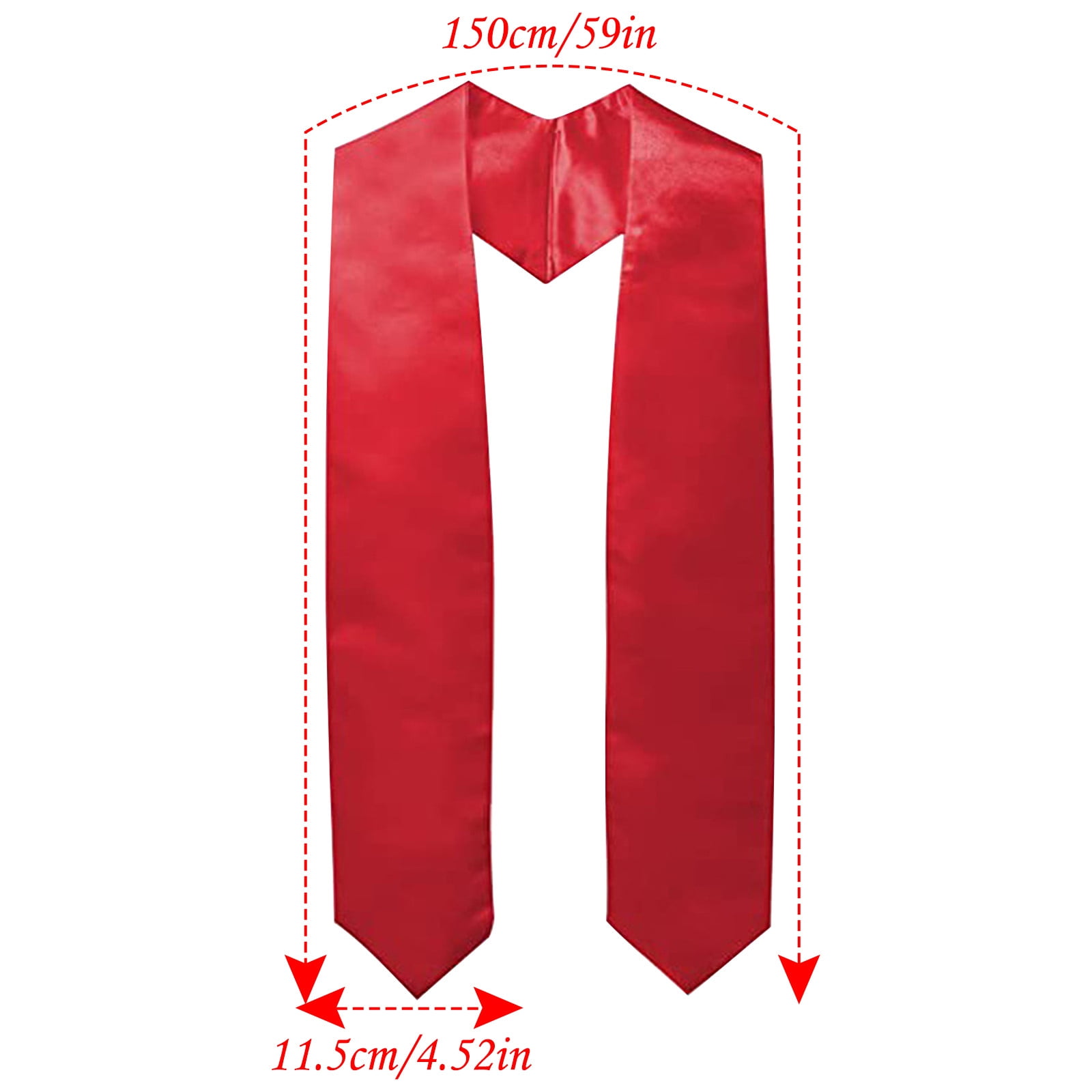 WUEURU 10 Pcs Unisex Graduation Stole Plain Graduation Sash Honor Stole For Students