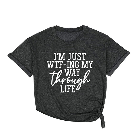 JeashCHAT Graphic Tees for Women Women's Fashion Printed Plus Size O-Neck T-Shirts Short Sleeve Graphic Tee Tops