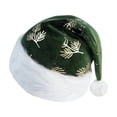 thumbnail image 1 of JeashCHAT Green Christmas Hat, Santa Hat, Unisex Soft Velvet Xmas Hat for Home Christmas New Year Holiday Party Decorations Gifts, 1 of 6