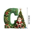 thumbnail image 1 of JeashCHAT Green Personalized Christmas Initial Letter Ornaments with Santa Claus and Christmas Tree, 26 Initial Letter Acrylic Hanging Pendant Christmas Tree Decoration Xmas Gifts, 1 of 4