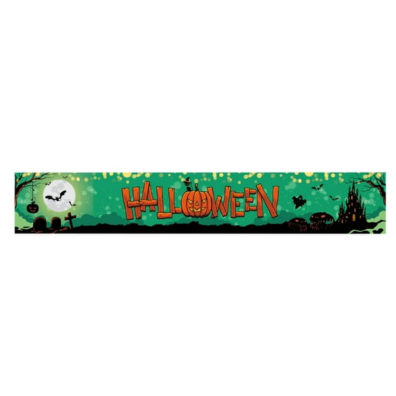 JeashCHAT Halloween Banner Large Halloween Decorations Outdoor Yard Porch Signs Halloween Party Decorations Supplies Front Door Garage Balcony Garden Flag Backdrop