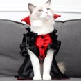 thumbnail image 1 of JeashCHAT Halloween Costume Cat Vampire Cape Cat Outfit Clothes Pet Halloween Costume Party Cosplay Dress Up for Small Dogs and Cats, 1 of 7