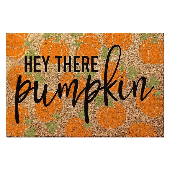 JeashCHAT Halloween Doormat Cute Pumpkin Decorative Fall Door Mat Welcome Mat for Indoor Outdoor Entrance Front Porch, Non-Slip Kitchen Mat Thanksgiving Decorations, 16 x 24 In