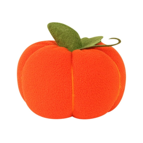 JeashCHAT Halloween Stuffed Pumpkin Plush Toy Doll Gift for Kids, Soft Pumpkin Couch Throw Pillow Halloween Decorations for Home Office, Orange 4.7"