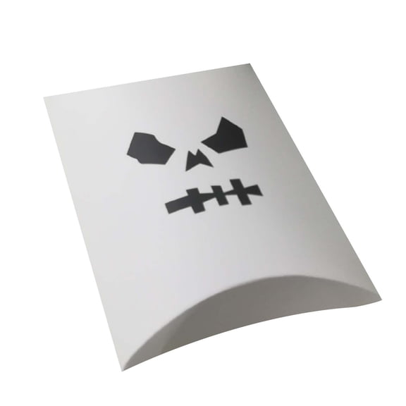 JeashCHAT Halloween Treat Box Paper Candy Box Goodie Box Cardboard Gift Box Halloween Party Favors Supplies, White
