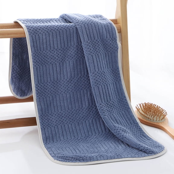 JeashCHAT Hand Towel , Microfiber Washcloth Face Towel for Bathroom, Super Soft Highly Absorbent Quick Dry Towels, Hand Face Towels Hair Towel for Daily Use, 13" x 30" Navy