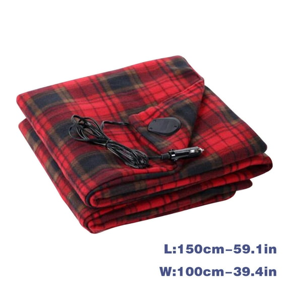 JeashCHAT Heated Blanket 12V Car Heating Blanket Electric Blanket Winter Car Warm Blanket