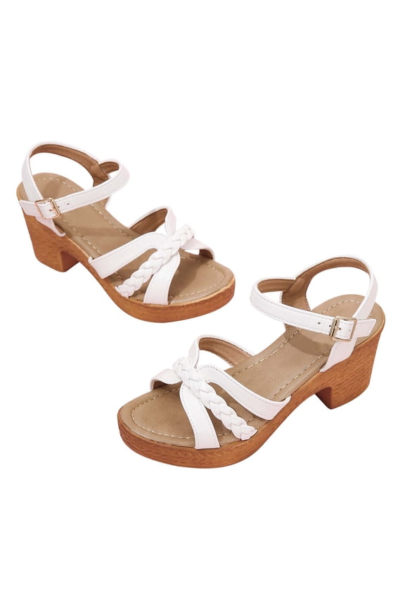 Heels for Women Block Chunky Platform High Heels Open Toe Fashion Wedding Party Evening Prom Dance Ankle Strap Dress Pump Sandals Shoes