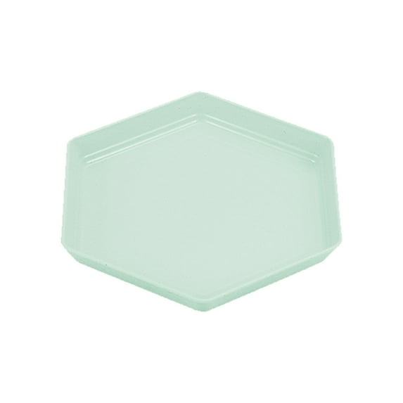 JeashCHAT Hexagonal Plates, Dinner Plates Reusable Lightweight Plastic Plates Salad Plates Dessert Plates Fruit Plates for Kitchen, Dishwasher and Microwave Safe, 6.7"