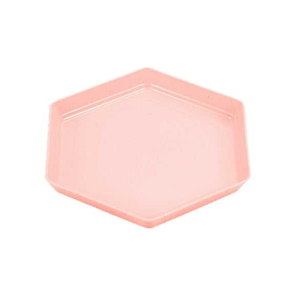 JeashCHAT Hexagonal Plates, Dinner Plates Reusable Lightweight Plastic Plates Salad Plates Dessert Plates Fruit Plates for Kitchen, Dishwasher and Microwave Safe, 6.7"