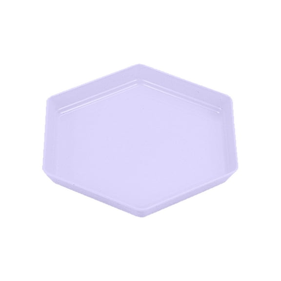 JeashCHAT Hexagonal Plates, Dinner Plates Reusable Lightweight Plastic Plates Salad Plates Dessert Plates Fruit Plates for Kitchen, Dishwasher and Microwave Safe, 6.7"