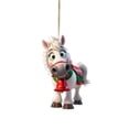 thumbnail image 1 of JeashCHAT Horse Christmas Ornaments, Cute Horse Hanging Ornament, 2D Flat Acrylic Hanging Pendant, Animal Decoration, Christmas Tree Decorations, 1 of 6