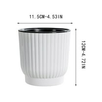 JeashCHAT Indoor Self Watering Planter, Self Absorbing Flower Pot, Plastic Plant Pot for Indoor Plants, African Violet, Succulents, Herbs - Home Office Decor Tabletop Plant Pot