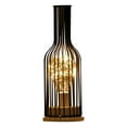 thumbnail image 1 of JeashCHAT Iron Night Light, Black Retro Industrial Iron Metal Wire Basket Cage Style Table Lamp, Modern Bedside Nightstand Lamp for Bedroom Living Room, Decoration Lamp, 1 of 3