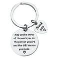 thumbnail image 1 of JeashCHAT Keychain Love Inspirational Encouragement Stainless Steel Keychain Gifts for Girlfriend Boyfriend Valentine's Day Gifts for Couple Best Friends Him Her, 1 of 3