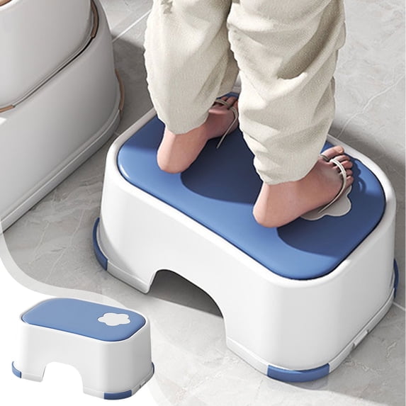 JeashCHAT Kids Step Stool, Non-Slip Toddler Step Up Stool for Bathroom Kitchen Sink, Lightweight Plastic Stool for Brushing Teeth, Washing Hands and Face