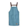 thumbnail image 1 of JeashCHAT Kitchen Apron Waterproof Oil Proof Apron with 2 Pockets for Kitchen Cooking Baking Gardening Restaurant, Machine Washable Dirt Resistant, Multiple Colors Available, Blue, 1 of 6