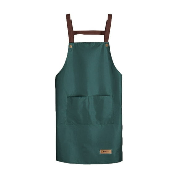 JeashCHAT Kitchen Apron Waterproof Oil Proof Apron with 2 Pockets for Kitchen Cooking Baking Gardening Restaurant, Machine Washable Dirt Resistant, Multiple Colors Available, Green