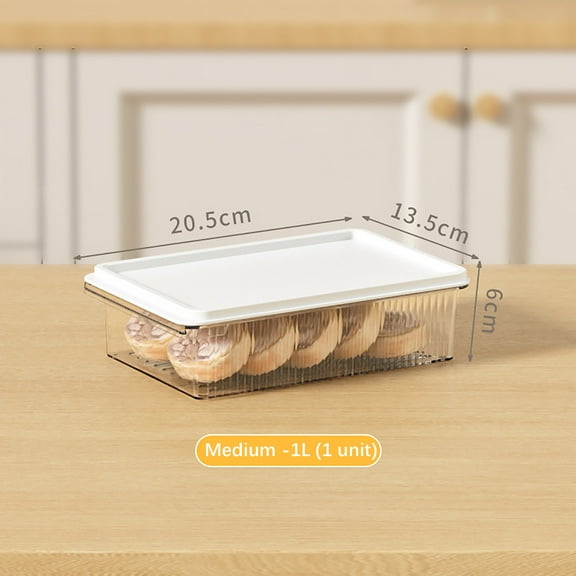 JeashCHAT Kitchen Food Storage Containers with Lids, Freezer Box Airtight Stackable Meal Prep Container Leakproof Plastic Food Storage Box for Refrigerator