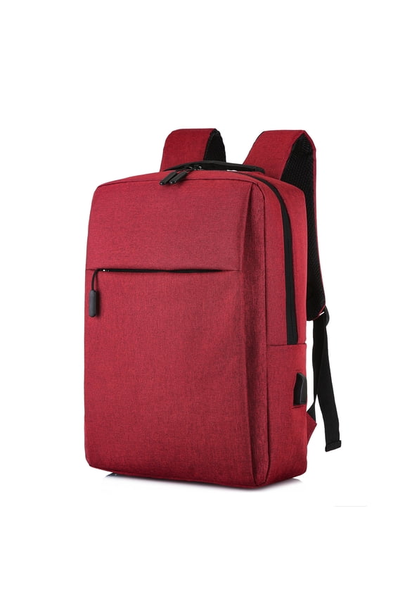 Laptop Backpack , Business Slim Laptops Travel Backpack with USB Charging Port, College Backpack Computer Bag Gifts for Men and Women Fits 15.6 Inch Notebook, Red