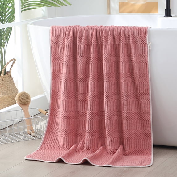 JeashCHAT Large Bath Towel Lightweight Highly Absorbent Quick Drying Towel for Bathroom Shower Beach Swimming Pool Spa Gym, 27 x 55 Inches Watermelon Red