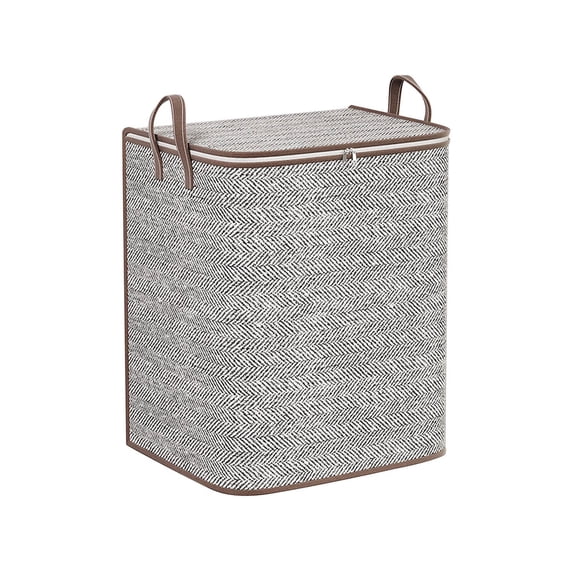 JeashCHAT Large Blanket Storage Bags, 210L Foldable Fabric Storage Bag, Heavy Duty Storage Bins with Handles, Clothes Storage Containers Closet Organizers for Bedroom Dorm Space Saving