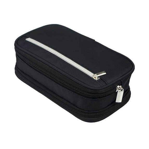 JeashCHAT Large Capacity Pencil Case , Multi-function Three-layer Zipper Stationery Box, Pen Pouch for College Campus & Office