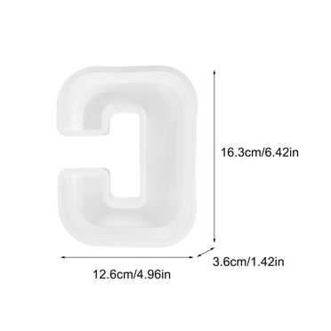 JeashCHAT Large Letter Molds Clearance, 6.5 Inch Alphabet Epoxy Resin Mould, 3D Silicone Letter Molds for Making Cake, Party Decor, DIY Crafts
