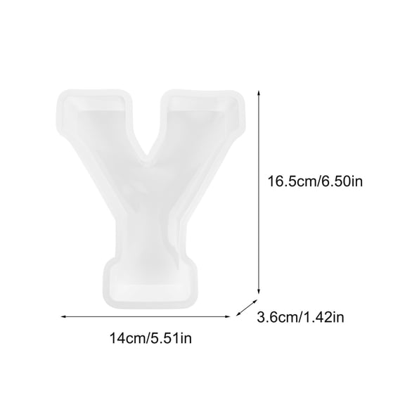 JeashCHAT Large Letter Molds , 6.5 Inch Alphabet Epoxy Resin Mould, 3D Silicone Letter Molds for Making Cake, Party Decor, DIY Crafts