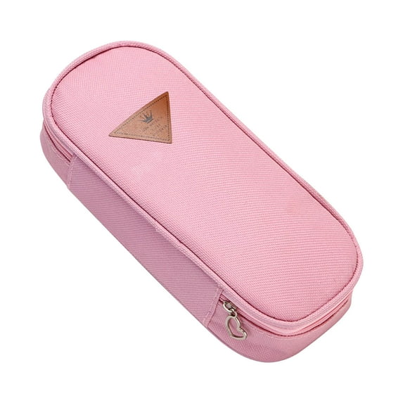 JeashCHAT Large Pencil Case, Pencil Pouch with Zipper Stationery Pouch Pen Case Pencil Bag for Office Supplies (Pink)