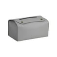 thumbnail image 1 of JeashCHAT Leather Tissue Box Cover, Rectangular Tissue Box Holder for Bathroom Living Room Bedroom Office Car, Napkin Box Tissue Case for Tabletop, Gray, 1 of 6