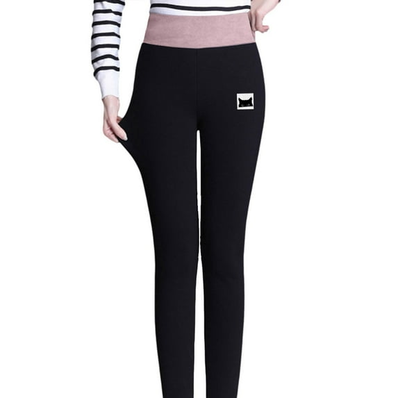 JeashCHAT Leggings for Women Casual Women Printed Span Ladies High Waist Keep Warm Long Pants