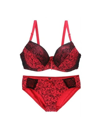 Lingerie Set for Women Valentines Day 2Pcs Underwear Sets Exotic High Waist  Lace Bra Panty Sets 