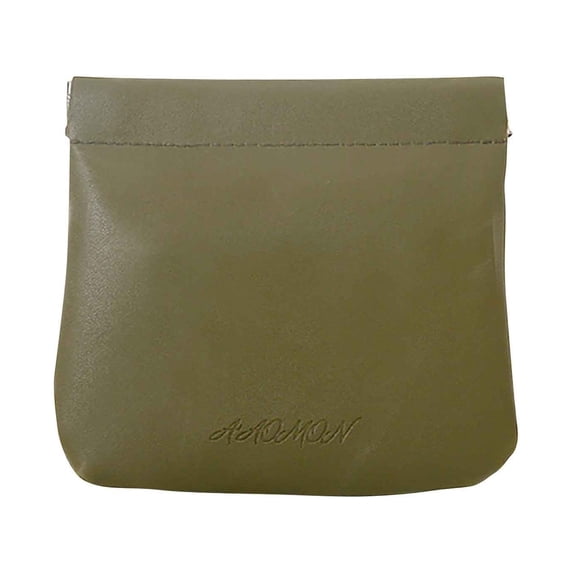 JeashCHAT Little Pouch No Zipper Self-closing Waterproof Small Makeup Bag Portable Small Storage Bag Mini Lipstick Change Headphones Jewelry Bag for Women Girls, Green