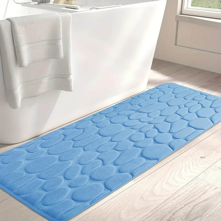 JeashCHAT Long Bathroom Rug Runner Extra Soft Absorbent Non Slip Bath Rug Memory Foam Bath Mat for Bathroom Floor Bathtub Machine Washable 60 x20