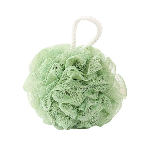 JeashCHAT Loofah Sponge 60g Exfoliating Bath Sponge Body Scrubber Sponge Pouf Body Wash Sponge Flower Shower Puff, Green